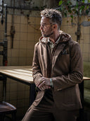 HARALD Jacket Hoody Windcatcher Brown Jersey